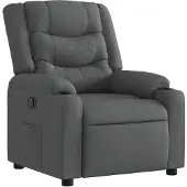 vidaXL Fauteuil relax gris foncé Tissu