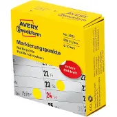 Avery Pastilles 3852 Ø 10 mm papier jaune 800 pc(s) permanente