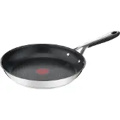 Tefal Poêle Jamie Oliver Kitchen Essential de 28 cm avec indicateur de température, Poêle + casserole, Argent