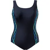 Ulla Popken Maillot de bain bleu / noir