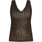 Faina Tops en tricot or / noir