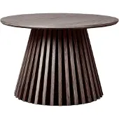 Ebuy24 Table basse ronde 70x45 cm décor chêne brun