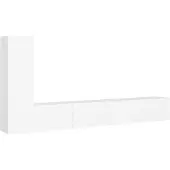 vidaXL Ensemble de 3 meubles TV blanc en bois composite