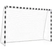 vidaXL But de football 300 x 200 x 90 cm Métal noir et blanc
