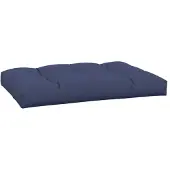 vidaXL Coussin de palette bleu marine 120x80x12 cm tissu