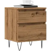 vidaXL Tables de chevet 2 pcs chêne artisanal 40x35x50 cm