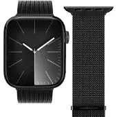 Vonmählen Milanese Loop 2 (38 mm, 40 mm, 41 mm, 42 mm, Acier inoxydable), Sangles de montre, Noir