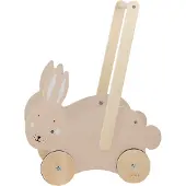 Trixie Chariot à pousser en bois - Mrs. Rabbit