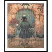 Grafix Diamond Painting Anton Pieck Man Met Rozen 40x50cm