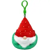 TY Beanie Boo's Clip Christmas Gnome Topsy, 7cm