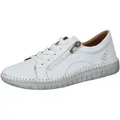 Manitu Chaussures basses à lacets en blanc/blanc combiné, taille 40