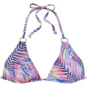 LASCANA Hauts de bikini 'Breese' bleu ciel / jaune clair / aubergine / rose clair