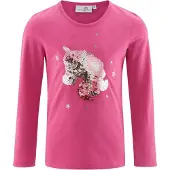 Happy girls T-Shirt vert / rose / magenta / argent