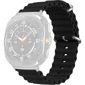 Cover-Discount Galaxy Watch Ultra (47mm) - Bracelet sport en silicone de remplacement (Silicone), Sangles de montre, Noir