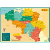Merkloos Sous-verre éducatif - Carte de la Belgique