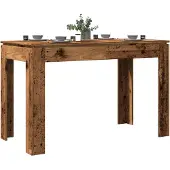 vidaXL Table de salle à manger aspect bois ancien 120x60x76 cm Bois composite