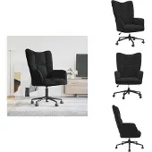vidaXL Fauteuil Relax Noir Velours - Fauteuil