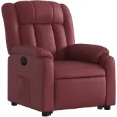 vidaXL Fauteuil relax releveur électrique vin rouge similicuir