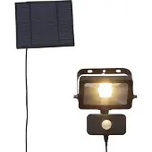 Star Trading Projecteur solaire à LED 'Powerspot' - blanc chaud - 800lm - avec détecteur de mouvement et capteur de lumière - H : 16cm