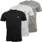 Jack & Jones Polos Homme Marley Lot de 3 Blanc/Noir/Gris