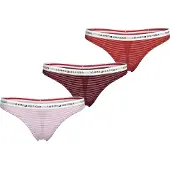 Tommy Hilfiger Mesh Thong 3 Units Rose XS Femme