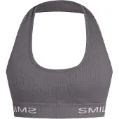 SMILODOX Soutien-gorge de sport 'Azura' gris foncé / blanc