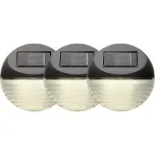 Star Trading Appliques solaires LED ''Fency'', set de 3, brun, 11x11cm, blanc chaud, extérieur