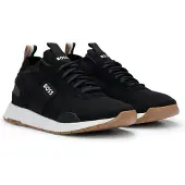 BOSS Baskets basses 'Titanium' beige clair / noir / blanc