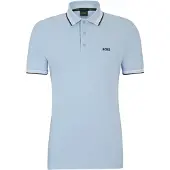 BOSS T-Shirt 'Paddy' bleu marine / bleu clair / blanc