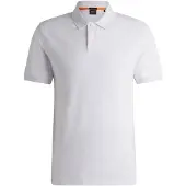 BOSS Passenger 10256683 Orange Short Sleeve Polo Blanc 6XL Homme