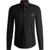 HUGO Chemise 'Ermo' gris / noir