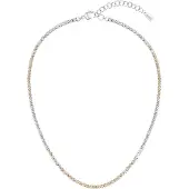 BOSS Collier ajustable avec strass transparents et couleur champagne