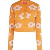 Swirly Cardigan mandarine / rosé