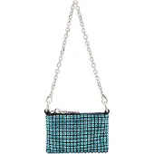 NAEMI Sac bandoulière turquoise / noir / argent