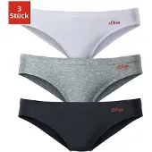 s.Oliver Red Label Slip gris chiné / rouge / noir / blanc cassé