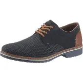 Rieker Chaussures Namur/Ambor pour hommes, chaussures de ville, lacets, bleu, élégantes