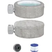 Bestway LAY-Z-SPA Bain à remous ECO Zurich AirJet Ø 180 x 66 cm, rond