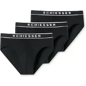 Schiesser Slip noir / blanc