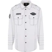 Brandit Chemise 'Luis' noir / blanc