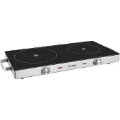 Gutfels COOK 4010 Plaque de cuisson double - 2 zones de cuisson à circuit unique, 2900 Watt, Vitrocéramique, Noir