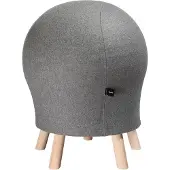 Topstar Tabouret Sitness Alpine, avec ballon de gymnastique intégré, revêtement 75 % laine vierge, gris clair