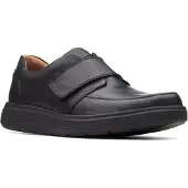 Clarks pour homme. 26136986 Chaussures en cuir Un Abode Strap Loafer noir (40), Plat, Velcro, Casuel