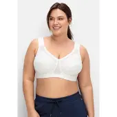 Sheego Soutien-gorge de sport blanc