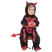 Creaciones Llopis Déguisement Bébé Diable Squelette