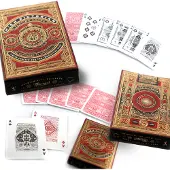 Quint Cartes de BICYCLE rouges de l'époque victorienne