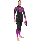 Mares Ice Skin Semi Dry Suit Noir,Violet M Femme