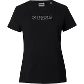GUESS T-shirt fonctionnel 'Briana' noir / argent