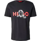 HUGO T-Shirt 'Deyladec' anthracite / rouge / noir / blanc