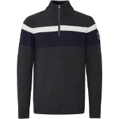 FQ1924 Pull-over 'EDVIN' bleu marine / gris / rouge sang / blanc