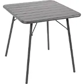 Bolero Table pliante carrée en acier gris | 70 cm